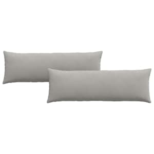 Pohovkové polštáře 2 pcs Světle šedá 120 x 40 cm textil - obrázek 2