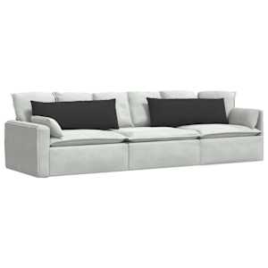 Pohovkové polštáře 2 pcs Černá 120 x 40 cm textil - obrázek 3