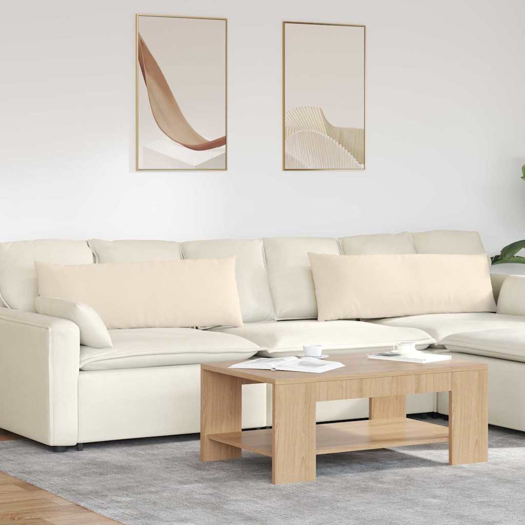 Casă & grădină - Perne pentru canapea 2 pcs Bej 120 x 40 cm țesătură