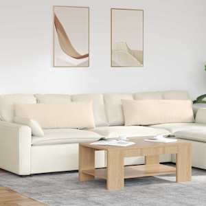 Pohovkové polštáře 2 pcs Béžová 120 x 40 cm textil - obrázek 1
