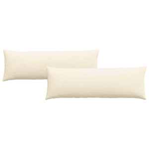 Pohovkové polštáře 2 pcs Krémová 120 x 40 cm Žebrovaná látka - obrázek 2
