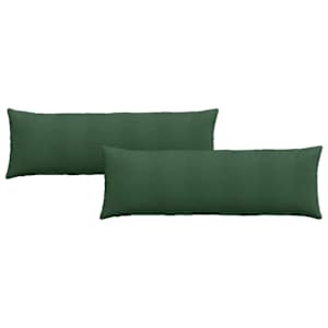 Pohovkové polštáře 2 pcs Tmavě zelená 120 x 40 cm - obrázek 2