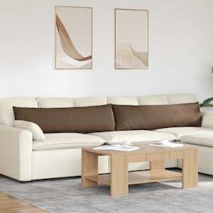 Pohovkové polštáře 2 pcs Hnědá 145 x 40 cm textil - obrázek 1