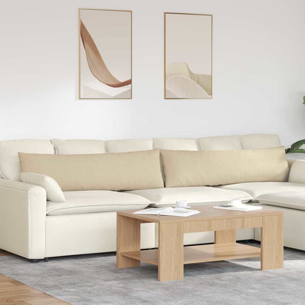 vidaXL Perne pentru canapea 2 pcs Crem 145 x 40 cm țesătură