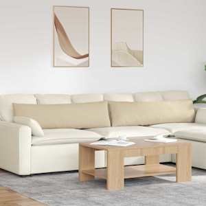 Pohovkové polštáře 2 pcs Krémová 145 x 40 cm textil - obrázek 1