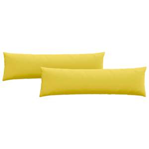 Pohovkové polštáře 2 pcs Světlá žlutá 145 x 40 cm textil - obrázek 2