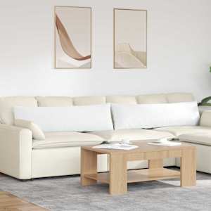 Pohovkové polštáře 2 pcs Bílá 145 x 40 cm textil - obrázek 1