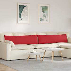 Pohovkové polštáře 2 pcs Červená 145 x 40 cm textil - obrázek 1
