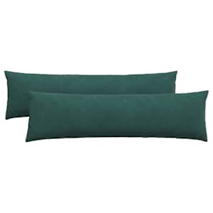 Pohovkové polštáře 2 pcs Tmavě zelená 145 x 40 cm - obrázek 2