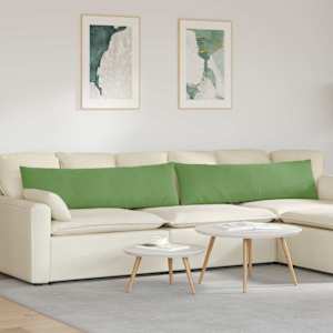 Blazine za kavč 2 pcs Svetlo zelena 145 x 40 cm Žametna tkanina