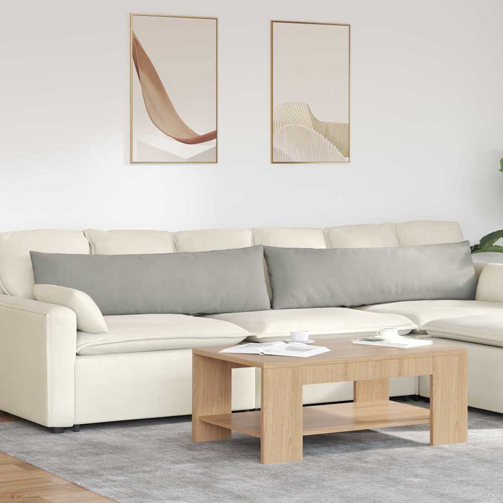 Casă & grădină - Perne pentru canapea 2 pcs Gri deschis 145 x 40 cm țesătură