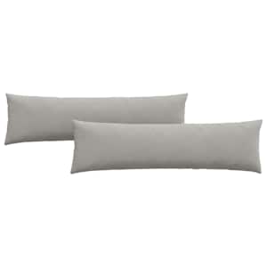 Pohovkové polštáře 2 pcs Světle šedá 145 x 40 cm textil - obrázek 2