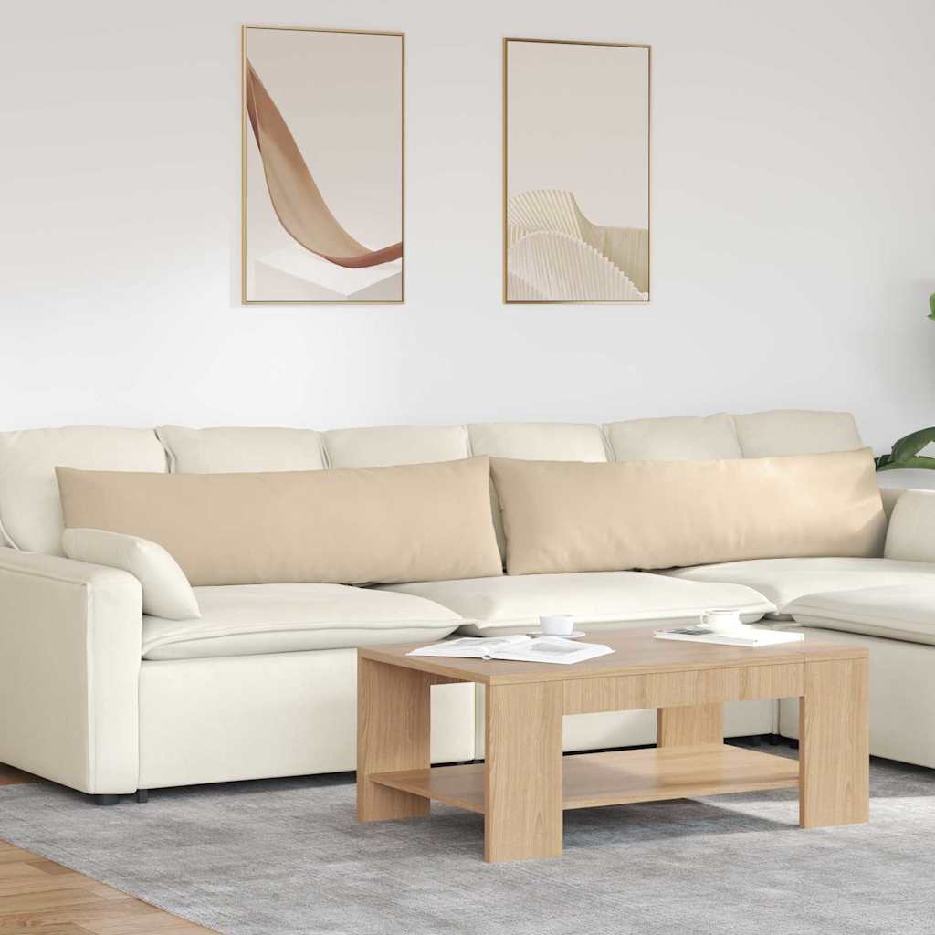 Casă & grădină - Perne pentru canapea 2 pcs Crem 145 x 40 cm țesătură