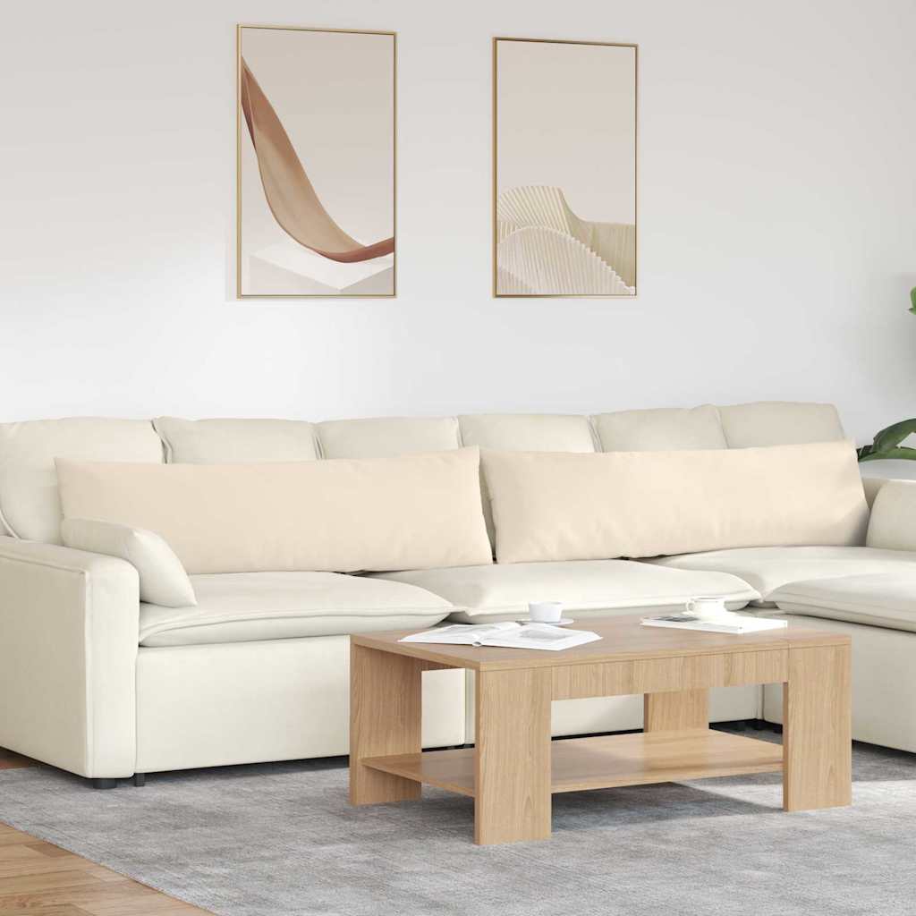 Casă & grădină - Perne pentru canapea 2 pcs Bej 145 x 40 cm țesătură