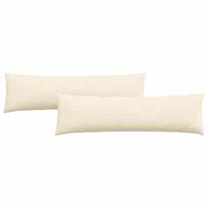 Pohovkové polštáře 2 pcs Krémová 145 x 40 cm Žebrovaná látka - obrázek 2