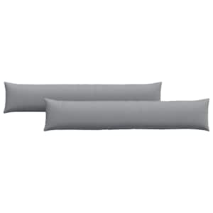 Pohovkové polštáře 2 pcs Světle šedá 200 x 40 cm textil - obrázek 2