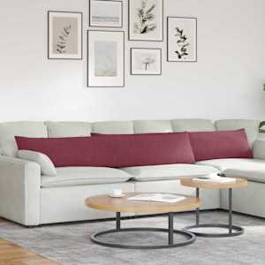 Pohovkové polštáře 2 pcs Víno Červené 200 x 40 cm textil - obrázek 1