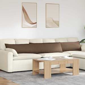 Pohovkové polštáře 2 pcs Hnědá 200 x 40 cm textil - obrázek 1