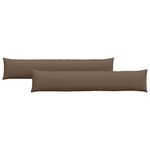 Pohovkové polštáře 2 pcs Hnědá 200 x 40 cm textil - obrázek 2