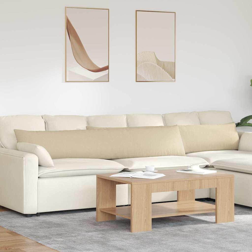 vidaXL Perne pentru canapea 2 pcs Crem 200 x 40 cm țesătură