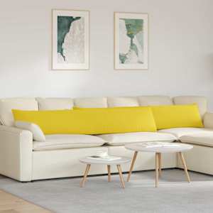 Pohovkové polštáře 2 pcs Světlá žlutá 200 x 40 cm textil - obrázek 1