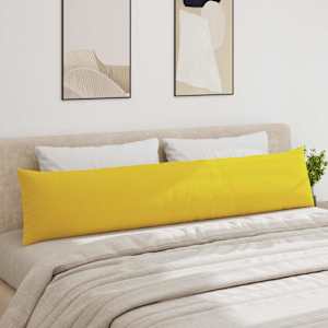 Pohovkové polštáře 2 pcs Světlá žlutá 200 x 40 cm textil - obrázek 4