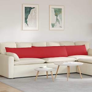 Pohovkové polštáře 2 pcs Červená 200 x 40 cm textil - obrázek 1