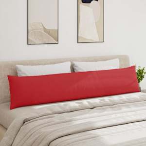 Pohovkové polštáře 2 pcs Červená 200 x 40 cm textil - obrázek 4