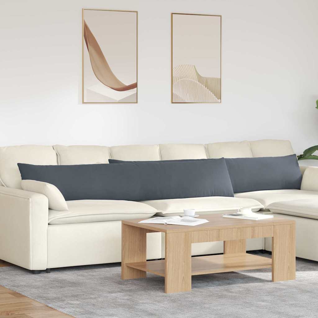 vidaXL Perne pentru canapea 2 pcs Gri închis 200 x 40 cm