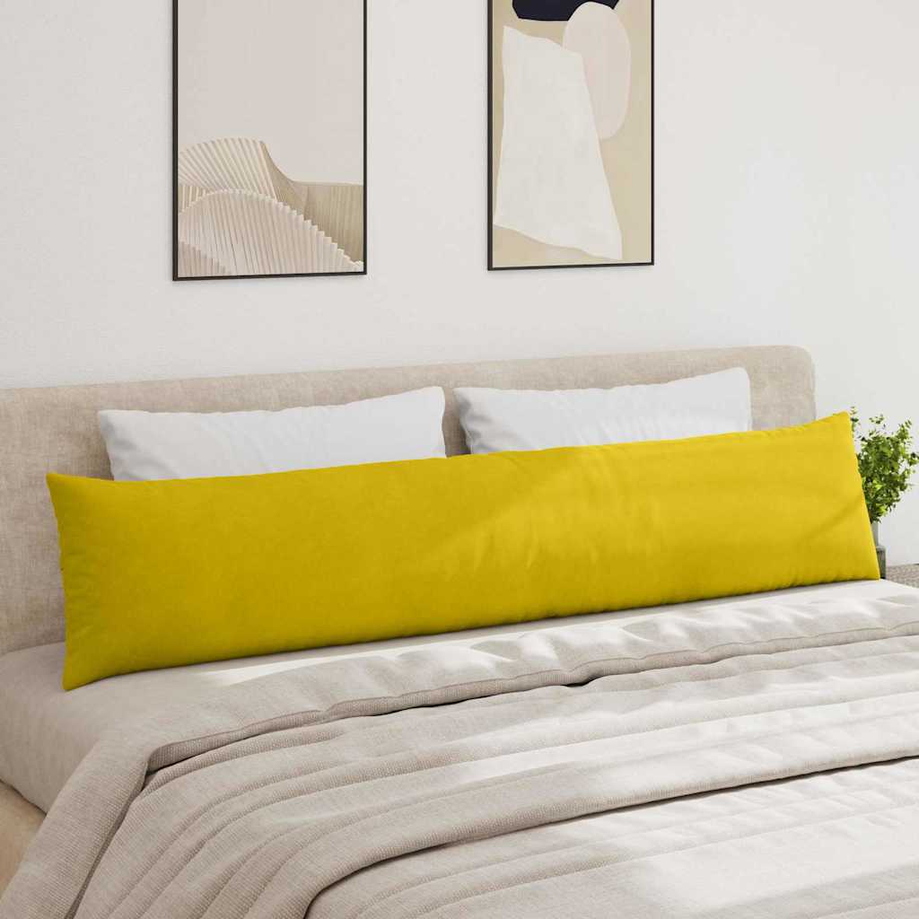 Μαξιλάρι Καναπέ 2 pcs Κίτρινο 200 x 40 εκ. Υφασμάτινο Κορντουρά - Image 4