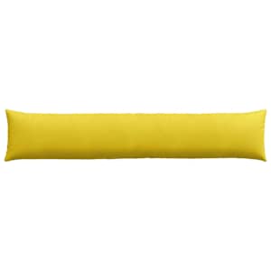 Pohovkové polštáře 2 pcs Žlutá 200 x 40 cm Žebrovaná látka - obrázek 6
