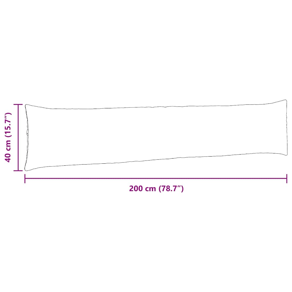 Μαξιλάρι Καναπέ 2 pcs Κίτρινο 200 x 40 εκ. Υφασμάτινο Κορντουρά - Image 9