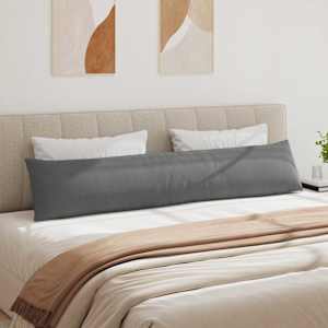 Pohovkové polštáře 2 pcs Tmavě šedá 200 x 40 cm textil - obrázek 4
