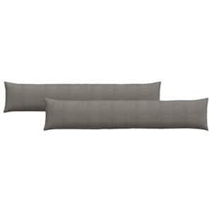 Pohovkové polštáře 2 pcs Světle šedá 200 x 40 cm - obrázek 2