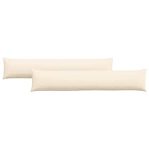 Pohovkové polštáře 2 pcs Krémová 200 x 40 cm Žebrovaná látka - obrázek 2