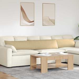 Pohovkové polštáře 2 pcs Šedozelená 200 x 40 cm Žebrovaná látka - obrázek 1