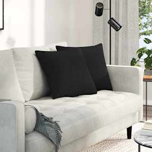 Pohovkové polštáře 2 pcs Černá 45 x 45 cm textil - obrázek 1