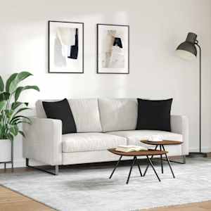 Pohovkové polštáře 2 pcs Černá 45 x 45 cm textil - obrázek 4