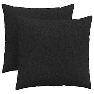 Pohovkové polštáře 2 pcs Černá 45 x 45 cm textil - obrázek 2