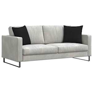 Pohovkové polštáře 2 pcs Černá 45 x 45 cm textil - obrázek 3