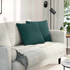 Pohovkové polštáře 2 pcs Tmavě zelená 45 x 45 cm textil - obrázek 1