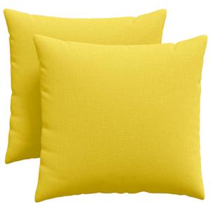 Pohovkové polštáře 2 pcs Světlá žlutá 45 x 45 cm textil - obrázek 2