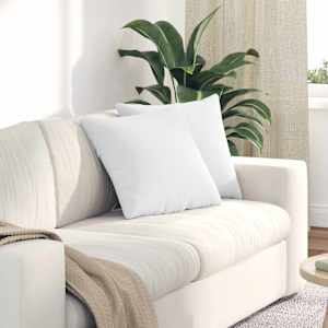 Pohovkové polštáře 2 pcs Bílá 45 x 45 cm textil - obrázek 1