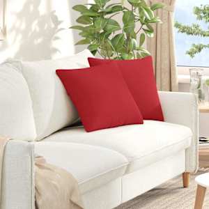 Pohovkové polštáře 2 pcs Červená 45 x 45 cm textil - obrázek 1