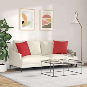 Pohovkové polštáře 2 pcs Červená 45 x 45 cm textil - obrázek 4