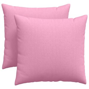 Pohovkové polštáře 2 pcs Růžová 45 x 45 cm textil - obrázek 2