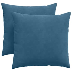 Pohovkové polštáře 2 pcs Modrá 45 x 45 cm Žebrovaná látka - obrázek 2
