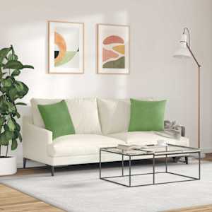 Pohovkové polštáře 2 pcs Světlá zelená 45 x 45 cm - obrázek 4