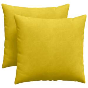 Pohovkové polštáře 2 pcs Žlutá 45 x 45 cm Žebrovaná látka - obrázek 2