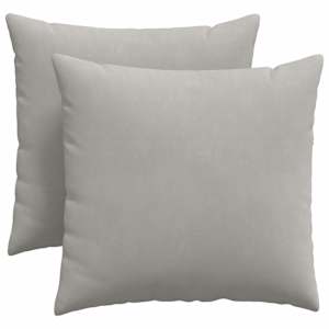 Pohovkové polštáře 2 pcs Světle šedá 45 x 45 cm textil - obrázek 2